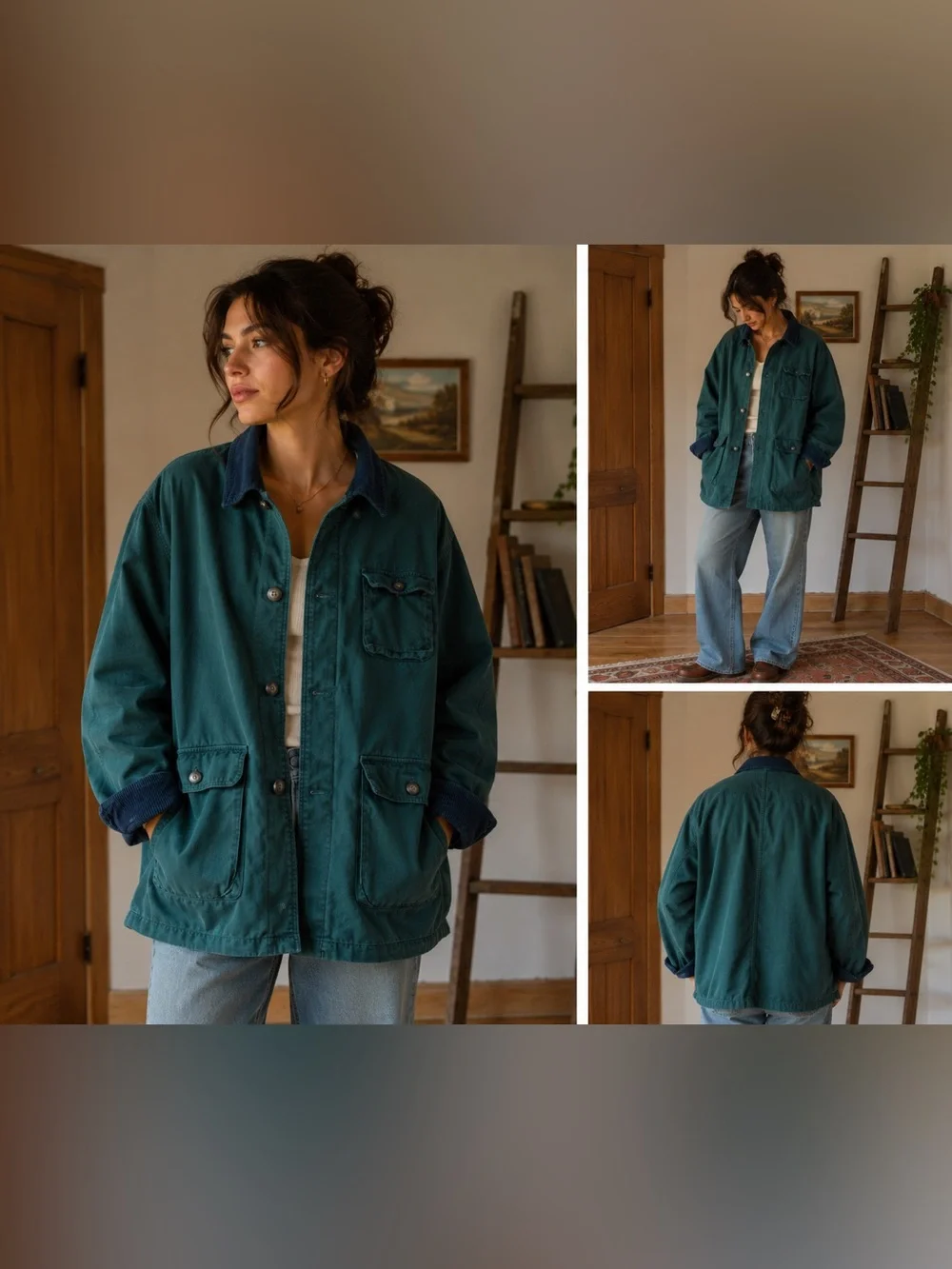 Vintage County Seat Outerwear Chore barn jacket Blanket flannel Lining large L
